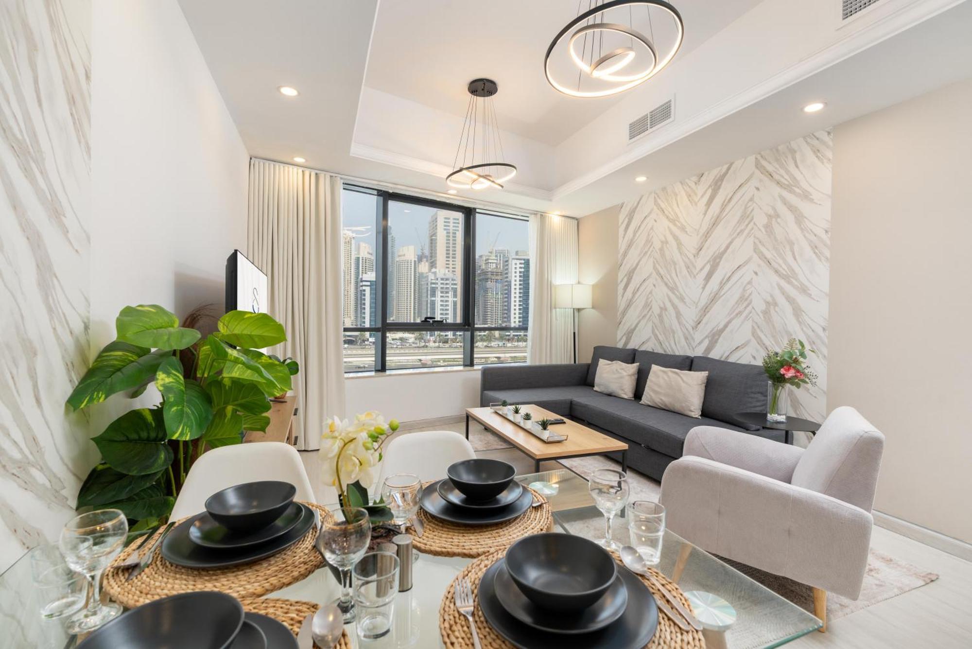 Modern 1Br Apartment In Jlt Next To Metro With City Views Dubaj Zewnętrze zdjęcie